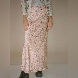 Realisation Par Cream and Red Paisley Skirt